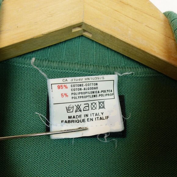 Energie Gold Miss Sixty Polo Shirt Women S Green Argyle Golf Italy Y2K VTG FLAWS - Picture 11 of 14